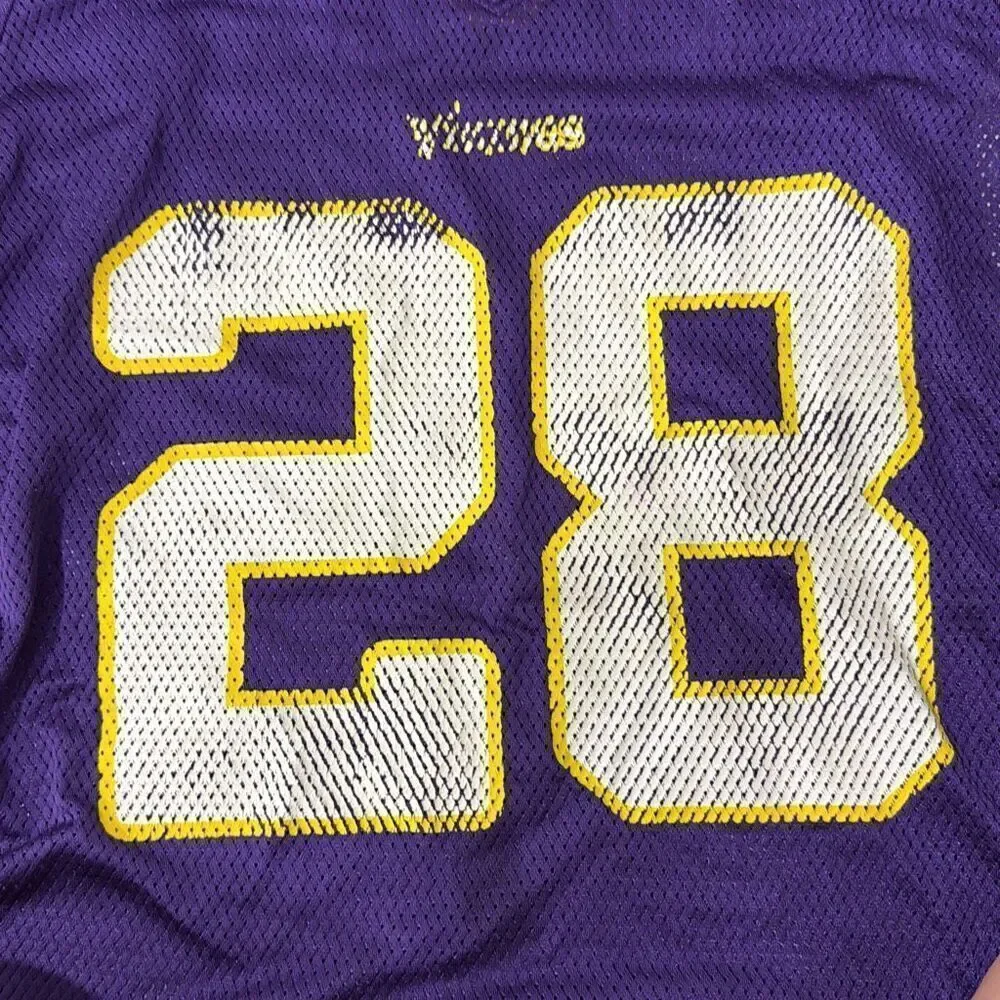 Adrian Peterson Jersey Purple Reebok Minnesota Vikings NFL Football #28 Men's La - Picture 3 of 6